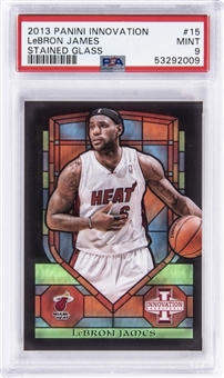 2013-14 Panini Innovation Stained Glass #15 LeBron James - PSA MINT 9
